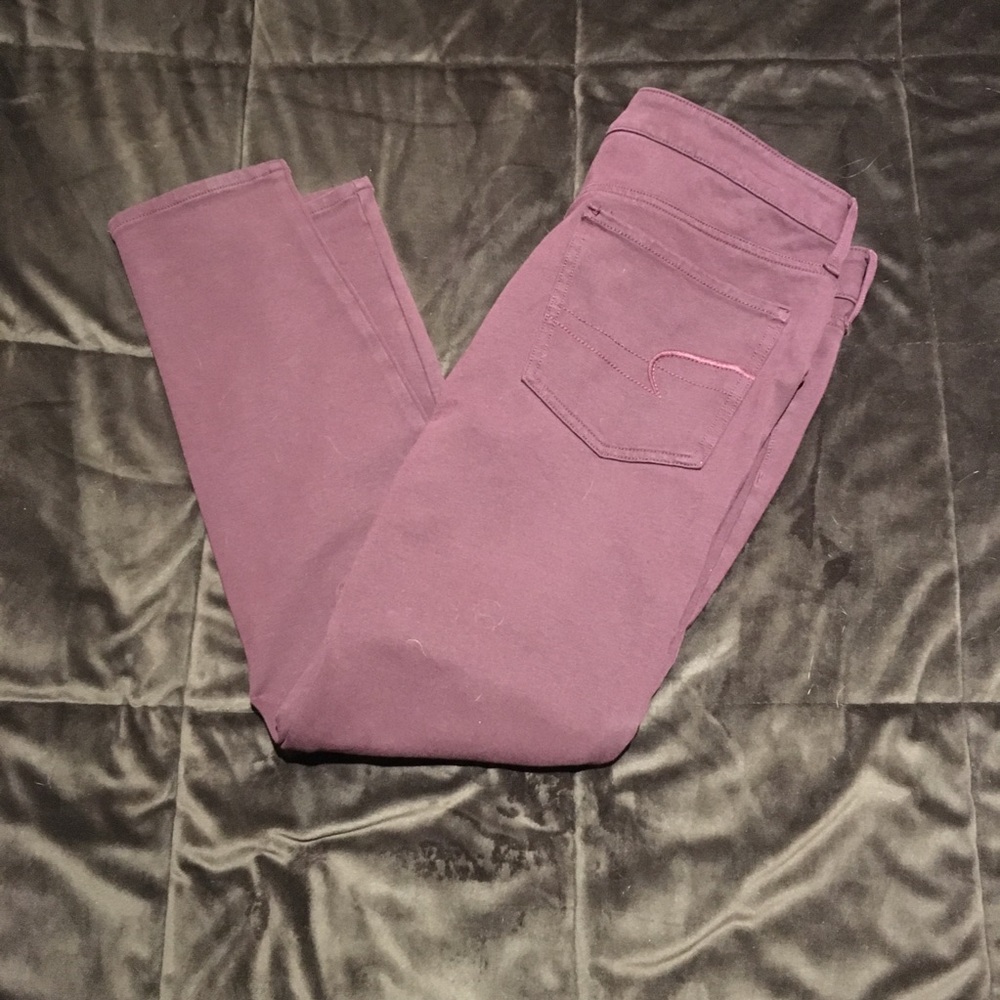 Maroon AE jeggings
